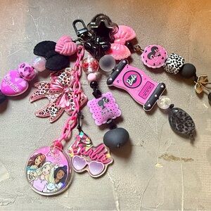 Barbie Pink book/bag Charm Keychain